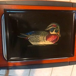 Couroc Vintage Couroc Wood Duck Large Decorative Tray